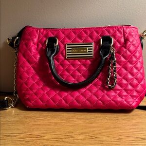 Betsey Johnson Pink Quilted Crossbody Bag